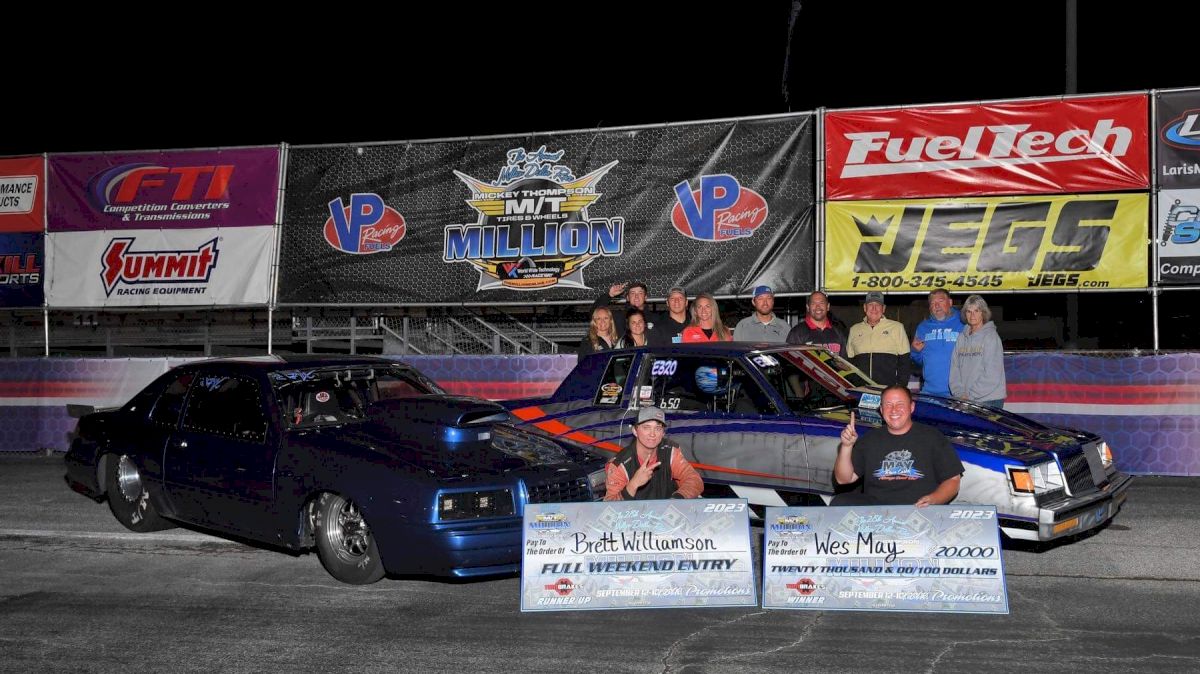 May Wins TBM Brakes Tuesday $20K Of 28th Annual Million Dollar Drag Race