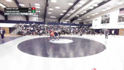 285 lbs Cons. Semi - Kaleb Britting, Messiah vs Simon Taylor, Gettysburg