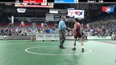 120 lbs round-4 Javier Vieyra Kansas vs. Alex Velez Florida