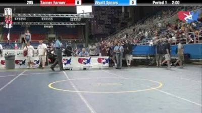 285 lbs round-5 Tanner Farmer Illinois vs. Wyatt Spears Oregon