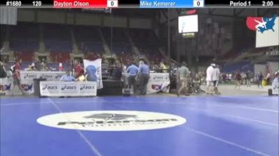 120 lbs round-7 Dayton Olson Illinois vs. Mike Kemerer Pennsylvania