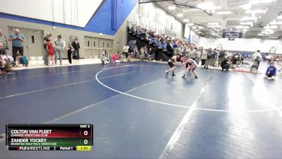 92 lbs Champ. Round 2 - Colton Van Fleet, Charger Wrestling Club vs Zander Yockey, Riverton Wolf Pack Wrestling