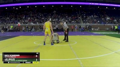 D3-157 lbs Cons. Round 1 - Nick Schneider, Bullock Creek HS vs Lee Braun, Catholic Central HS (Grand Rapids)