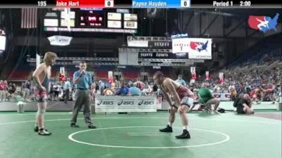 195 lbs round-3 Jake Hart Pennsylvania vs. Payne Hayden Michigan