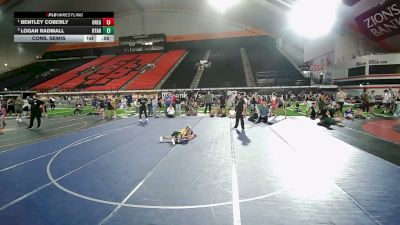 53 lbs Cons. Semis - Bentley Coberly, Oregon vs Logan Radmall, Utah