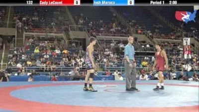 132 lbs round-8 Cody LeCount Indiana vs. Josh Maruca Pennsylvania