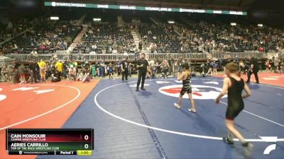 71 lbs Champ. Round 1 - Aeries Carrillo, Top Of The Rock Wrestling Club vs Cain Monsouir, Casper Wrestling Club