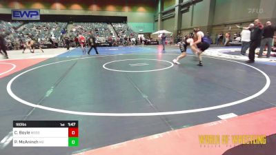 160 lbs 7th Place - Conor Boyle, Modoc High School vs Preston McAninch, Mad Dawg Wrestling Club