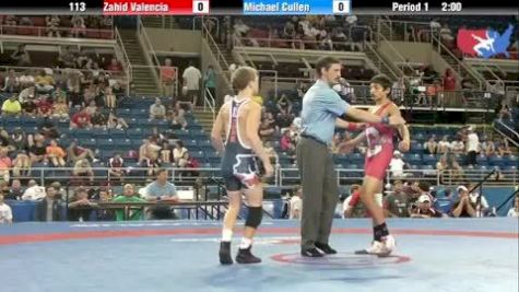 113 lbs rr1 Zahid Valencia California vs. Michael Cullen Illinois