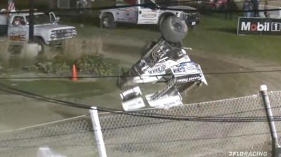 Nate Dussel's Wild ASCoC B-Main Crash At Fremont Speedway