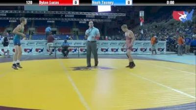 120 lbs round-5 Dylan Lucas Florida vs. Noah Teaney Missouri