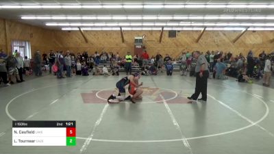 I 150 lbs Consi Of 8 #2 - Nathan Caufield, Lake Ariel vs Logan Tournear, Cazenovia