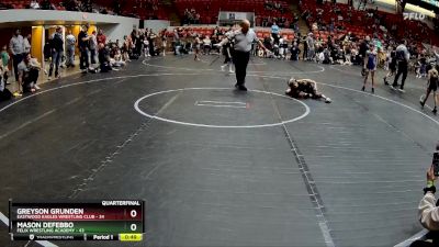 44-48 lbs Quarterfinal - Mason DeFebbo, Felix Wrestling Academy vs Greyson Grunden, Eastwood Eagles Wrestling Club