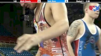 145 lbs round-6 Matt Cimato Pennsylvania vs. Jack Bass Texas