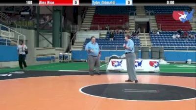160 lbs round-5 Alex Rice Maryland vs. Tyler Grimaldi New York