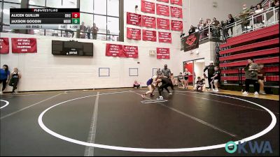73 lbs Rr Rnd 1 - Alicen Quillin, Chickasha Youth Wrestling vs Jaxson Goodin, Morrison Takedown Club