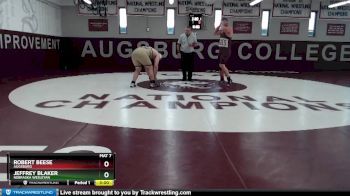 285 lbs Quarterfinal - Robert Beese, Augsburg vs Jeffrey Blaker, Nebraska Wesleyan