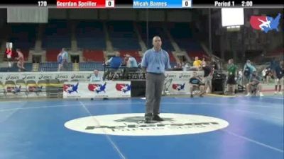 170 lbs rr1 Geordan Speiller Florida vs. Micah Barnes Minnesota