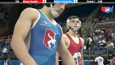 120 lbs round-8 Mason Pengilly California vs. Nathan Tomasello Ohio