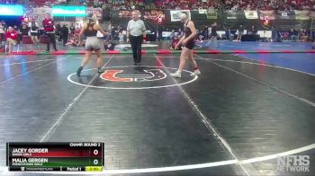 G - 126 lbs Champ. Round 2 - Jacey Gorder, Baker Girls vs Malia Gergen, Frenchtown Girls