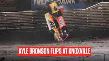 Kyle Bronson Flips After Spectacular Charge At Knoxville Late Model Nationals
