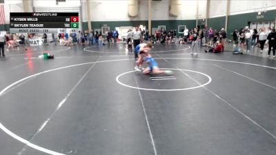 126 lbs Cons. Round 2 - Kysen Mills, Kearney Matcats vs Skylen Teague, Torrington Wrestling Club