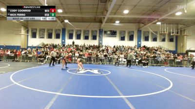 157 lbs Round Of 16 - Cody Coonrod, Northbridge vs Nick Ferro, Natick