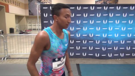 Donavan Brazier is happy he wasn’t in the first heat