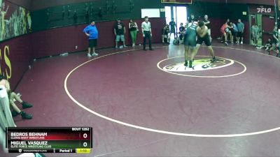 288 lbs Cons. Round 2 - Miguel Vasquez, Elite Force Wrestling Club vs Bedros Behnam, Clovis West Wrestling