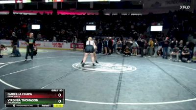 Girls 190 lbs Cons. Round 5 - Virginia Thomason, Union (Girls) vs Isabella Chapa, Omak (Girls)