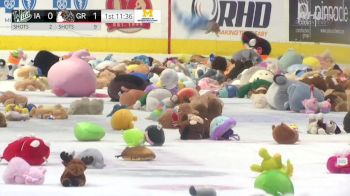 Justin Holl Scores Teddy Bear Toss Goal For Grand Rapids Griffins