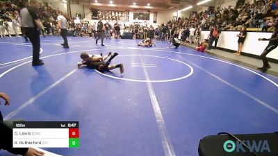 85 lbs Consi Of 4 - Daniel Lewis, Dark Cloud Wrestling Club vs Kadence Rutherford, Grove Takedown Club