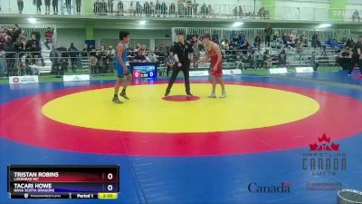 65kg Quarterfinal - Tristan Robins, Lakehead WC vs Tacari Howe, Nova Scotia Dragons