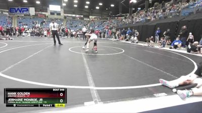 92 lbs Cons. Round 4 - Jermaine Monroe, Jr, Topeka Blue Thunder Wrestling vs Hank Golden, Greater Heights