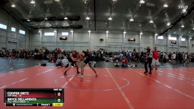 157 lbs Round 3 (6 Team) - Cooper Dietz, Top Level vs Bryce DellaPenta, Full Circle Green