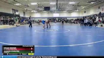 220 lbs 7th Place Match - Myles Dehmer, St. Michael-Albertville vs Hudson Scholten, Minneota