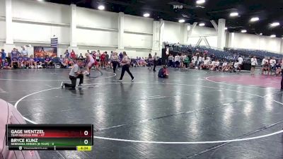 157 lbs Champ Round 1 (16 Team) - Gage Wentzel, Team Nauman Pink vs Bryce Kunz, Nebraska Heroes (B Team)