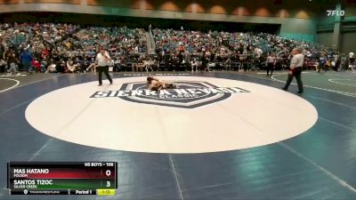 106 lbs Semifinal - Mas Hatano, Folsom vs Santos Tizoc, Silver Creek