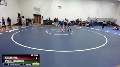 215 lbs Semifinal - Bode Berger, Gering Middle School vs Carson Hornecker, CY Middle School