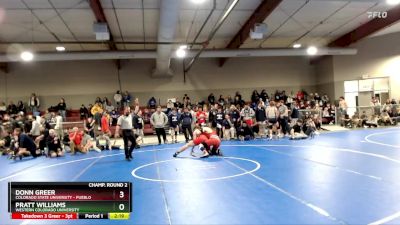 184 lbs Champ. Round 2 - Pratt Williams, Western Colorado University vs Donn Greer, Colorado State University - Pueblo