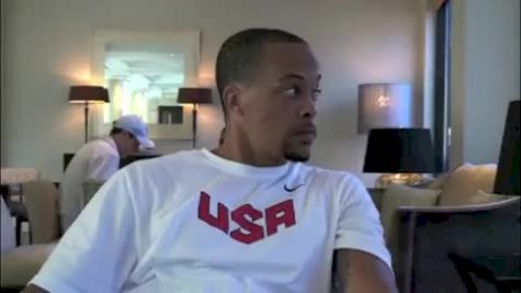 Wallace Spearmon asks Siri how to beat Usain Bolt