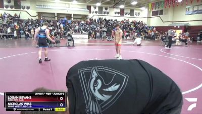 Junior-3 lbs Round 1 - Logan Bevans, Indee Mat Club vs Nicholas Wise, Viking Wrestling Club