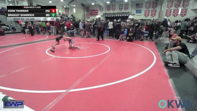 52 lbs Consi Of 4 - Koen Thurman, Sperry Wrestling Club vs Bradley Shadwick, Berryhill Wrestling Club