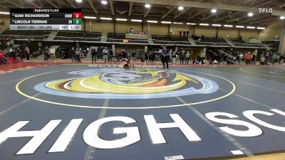 190 lbs Quarterfinal - Gian Richardson, Cranston West vs Lincoln Tiernan, Bishop Hendricken