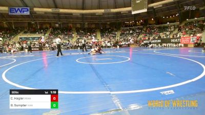 90 lbs Round Of 32 - Cameron Hagler, Red Star Wrestling Academy vs Bronc Sumpter, Vian Wrestling Club