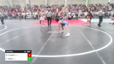 132 lbs 2nd Place - Matthew Longdon, NM Bad Boyz vs Zack Valdez, 505 Wc