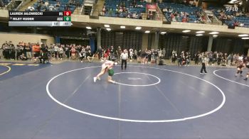 125 lbs Cons. Round 3 - Riley Kuder, Coal City vs Lauren Jalowiecki, Burlington-Central