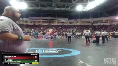 5A 189 lbs Quarterfinal - Mason Posa, La Cueva vs Zi Lopez, Atrisco Heritage Academy