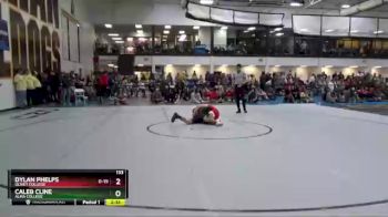 133 lbs Champ. Round 1 - Caleb Cline, Alma College vs Dylan Phelps, Olivet College
