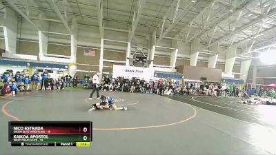 78 lbs Quarters & Wb (16 Team) - Nico Estrada, Salem Elite Wrestling vs Kaikoa Apostol, West Coast Elite